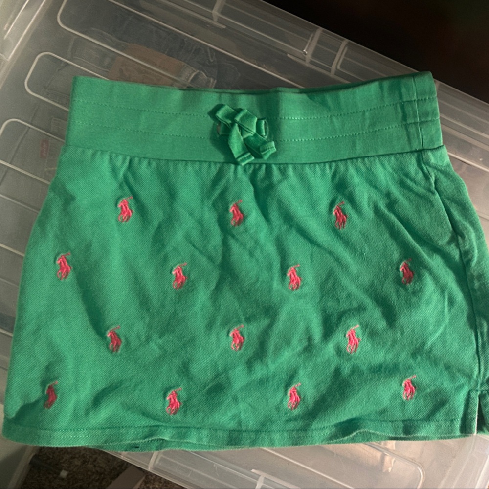 Ralph Lauren Green & Pink Pony Skort